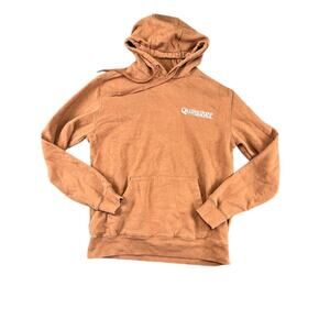 Quiksilver Men's Tan Brown Pullover Hoodie Logo Small Surf Skate